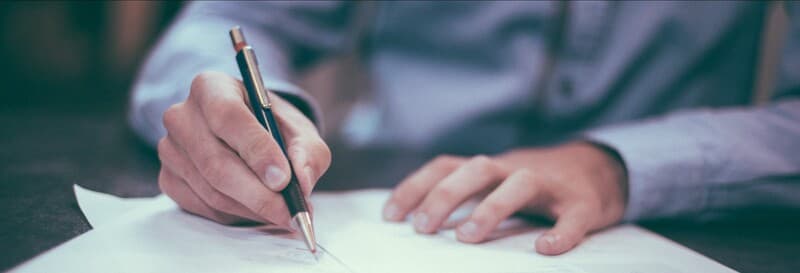 lettre écrite à l'encre