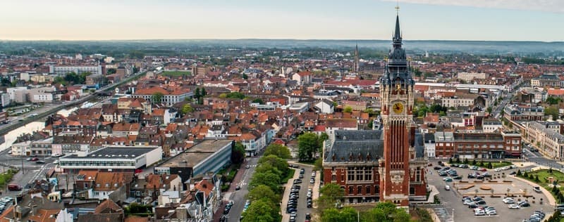 grande ville vue de haut