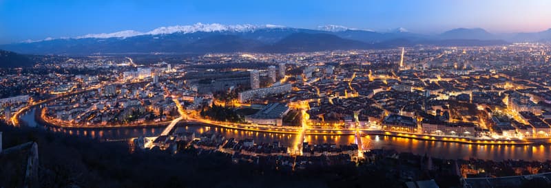 grande ville vue de haut